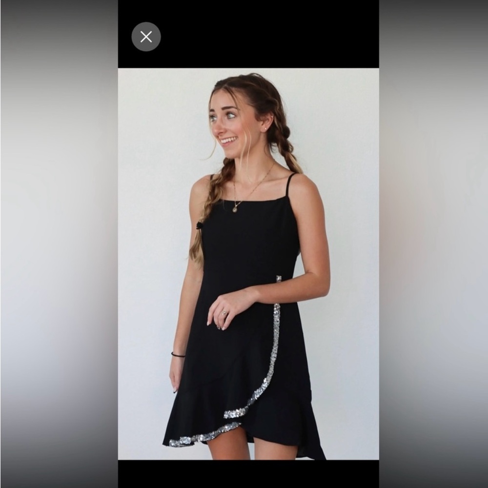 Black midi dress
